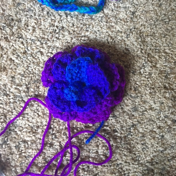 Handmade Crochet Flower Gas Mask - Picture 2 of 6